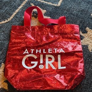 Athleta Shiny Red Tote Bag